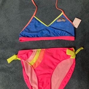 2 Piece Rainbow Bikini Cat & Jack XL 14-16 PRIDE
